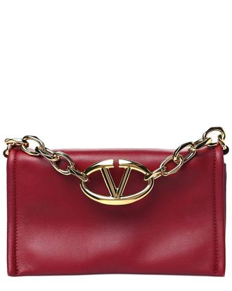 Valentino Blossom Nappa Leather Vlogo Mini Chain Clutch (Authentic Pre-Loved)