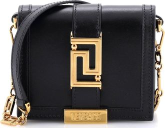 Versace Greca Goddess Wallet on Chain Leather Mini