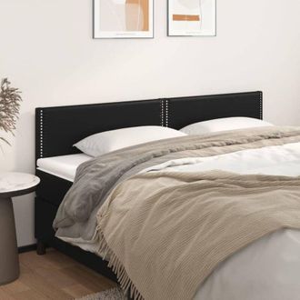 vidaXL Cabeceros 2 Unidades De Cuero Sint&eacute;tico Negro 80x5x78/88 Cm Vidaxl