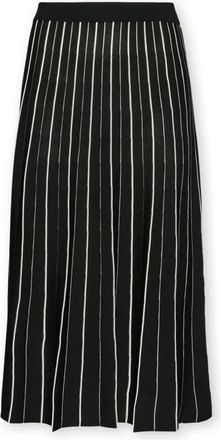 Elena Miro Geplooide Rok - Dames - Midirokken - Zwart - M - Nylon - Rokken