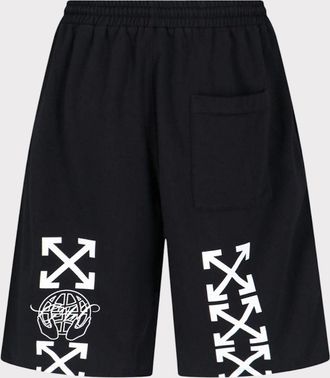 Off-white Mens Off-White Exactly The Opposite Arrow Skate Sweatshorts Black - Size: 33/32/32