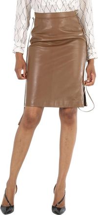 Burberry Ladies Double Zip Lambskin Skirt, Brand Size 8 (US Size 6)