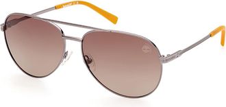 Timberland TB9317 Polarized 08H Mens Sunglasses Grey Size 61