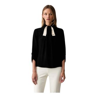 Elisabetta Franchi Overhemden, Dames, Zwart, XS, Shirt Blouse