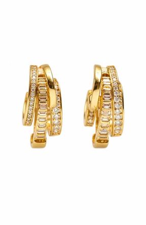 Native Gem Triple Threat Huggie Hoop Earrings in Gold at Nordstrom