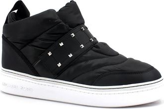 Michael Kors Stirling Embellished Quilted High-Top Sneaker - Dames - Sneakers - Zwart - 39 EU - Polyester - Schoenen