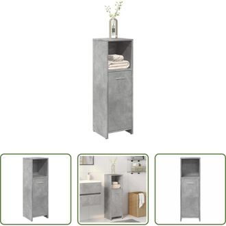 vidaXL vidaXL Armadio in legno - Mobile da Bagno Grigio Cemento 30x30x95 cm in Legno Multistrato