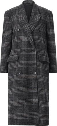 Isabel Marant Vintage Geruite Wollen Jas - Dames - Mantel - Veelkleurig - XS - Wol - Jassen