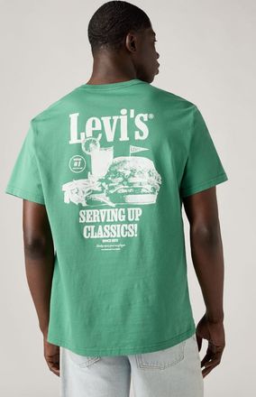 Levi's Relaxed Fit Tee - Hombre - 2XL - Green / Serving Up Pine Green