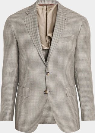 Canali Men & apos;s Kei Houndstooth Single-Breasted Sport Coat