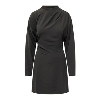 Ganni Kleedjes, Dames, Zwart, 2Xs, Polyester, Cady Crepe Jurk