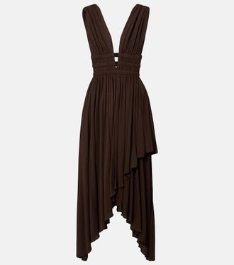Alaia Ala&iuml;a Vestido midi asim&eacute;trico Deesse de jersey