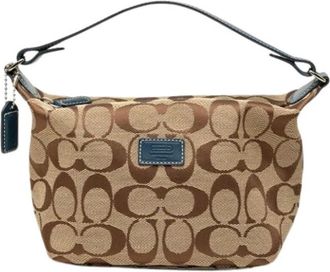 Coach Pre-owned Canvas Mini Bag - Dames - Vintage Mini Tas - Bruin - ONE Size - Leer - Vintage
