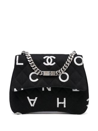 Chanel 1997 diamond-quilted Icon handbag - women - Canvas - One Size - Black