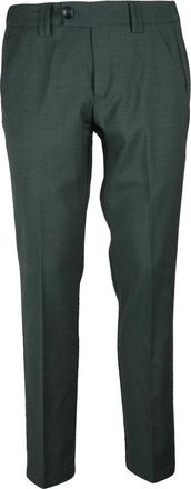 Emanuel Ungaro Classic Wool Stretch Trousers - Forest Green