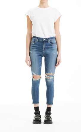 A Gold E Sophie Crop High-Rise Skinny Jeans In Blue