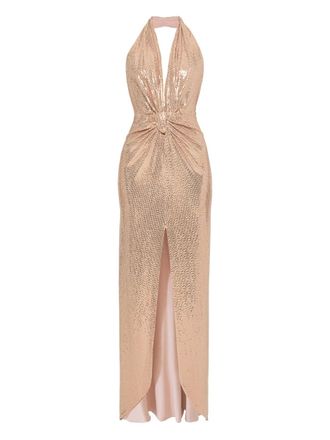 Nissa sequin-embellishment backless maxi dress - Pink