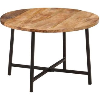 vidaXL Tavolino da Salotto 54x54x35 cm Legno Massello Mango e Ferro vidaXL