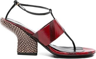 Dries Van Noten Schoenen, Dames, Rood, 37 EU, Sandalen met hoge hak