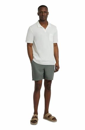 Onia Johnny Collar Pique Polo in White at Nordstrom, Size X-Large