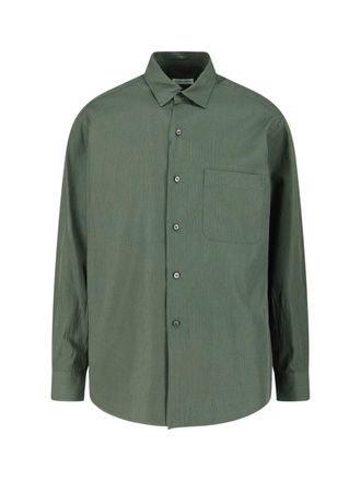 Kaptain Sunshine Multicolor Subtle Striped Cotton-Silk Shirt