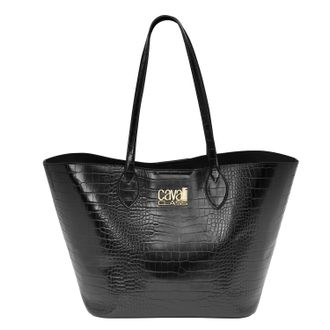 Cavalli Large WoMens Tote Bag with Pouch CCHB0225 - Black - One Size