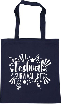 HippoWarehouse Festival Survival Kit Tote Shopping Gym Beach Bag 42cm x38cm, 10 litres