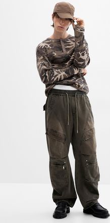 Djab Mens Faded utility cargo pant Loose fit Imported from Seoul