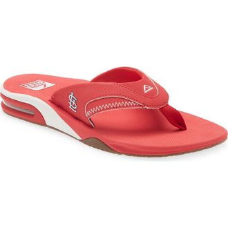 Reef Mens REEF St. Louis Cardinals Fanning Bottle Opener Sandals at Nordstrom, Size 7