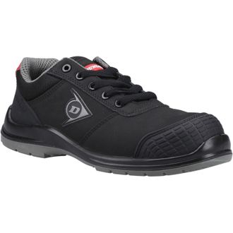 Dunlop First One Adv-Evo Low Nubuck Mens Black/Red Safety Trainers - Size UK 10
