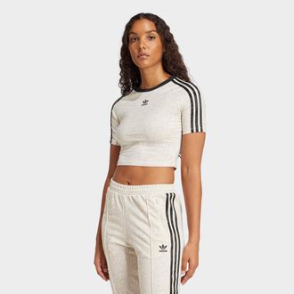 adidas T-Shirt ADIDAS ORIGINALS SNAKE BABY TEE, Damen, Gr. XXL, weiss (wonder wei&szlig;, multicolor), Obermaterial: 93% Baumwolle, 7% Elasthan, Shirts T-Shirt, sc