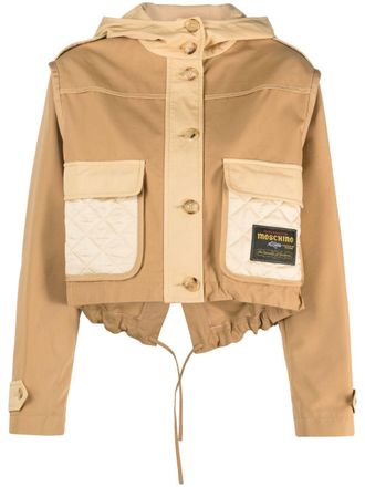 Moschino Giacca con cappuccio crop - Toni neutri