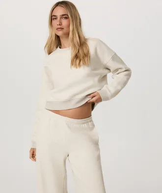 Vuori Clothing Restore Mini Crew Neck T-Shirt | Bone Heather | XS, Size Extra Small