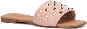 Olivia Miller Shelly Quilt Stud Sandal in Blush at Nordstrom Rack, Size 8