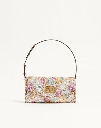 Valentino Garavani Valentino Garavani DeVain Small Shoulder Bag With Rhombelle Embroidery. Wo