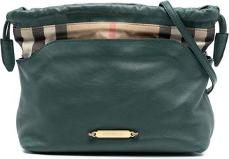 Burberry Pre-owned Burberry House Check Canvas and Calfskin Little Crush Crossbody ITCF&10SCA