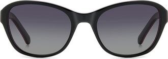 Kate Spade New York gold 56mm gradient rectangular sunglasses in Black at Nordstrom Rack