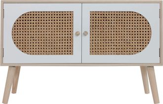 Mobili Rebecca Mobili Rebecca - Rebecca Mobili Mueble De Sal&oacute;n C&oacute;moda De Madera 2 Puertas Blanco Marr&oacute;n Estilo Escandinavo