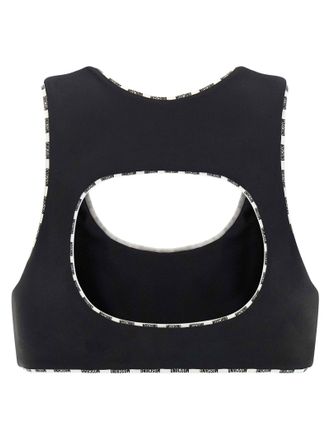 Moschino Logo-Trimmed Tank Top - Black