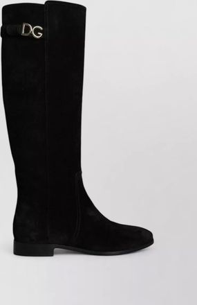 Dolce & Gabbana suede leather knee-high boots