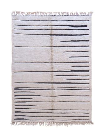 AFK Living Alfombra bereber l&iacute;neas gr&aacute;ficas de lana 234 x 330 cm