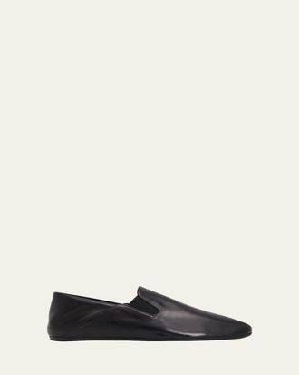 Prada Mens Leather Slip-On Loafers