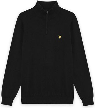 Lyle & Scott Golf Quarter Zip Jumper - male - Lyle & Scott - Turtlenecks - Black - L - Knitwear