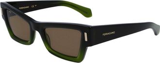 Ferragamo Ferragamo Womens Gancini Rivets 53mm Sunglasses