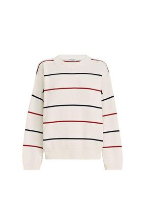 Brunello Cucinelli Textured stripe sweater in Panama at Nordstrom, Size Xx-Small Eu