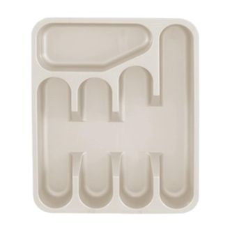 TJ Hughes Plastic Cutlery Tray- 2 Colours - Taupe - TJ Hughes