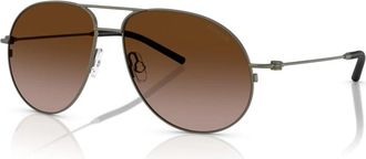 Moncler Matte Antraciet/Bruin Getinte Zonnebril - unisex - Zonnebrillen - Bruin - 58 MM - Accessoires