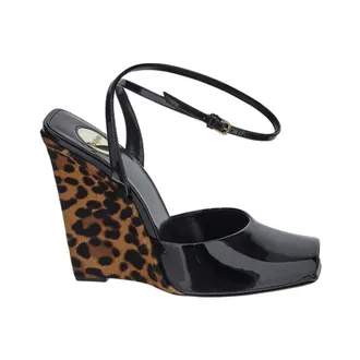 Saint Laurent Womens Sandals - Stylish Summer Footwear - female - Saint Laurent - Wedges - Black - 6 1/2 UK - Shoes