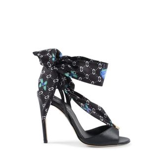 Dee Ocleppo Womens Evelyn Silk Printed Heel - Black - Size UK 4