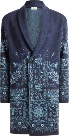 Etro Cardigan con motivo paisley jacquard - Blu